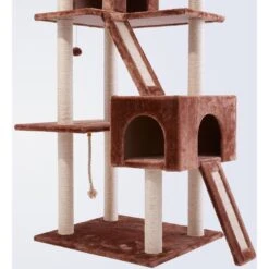 Frisco 72-in Large Base Faux Fur Cat Tree & Condo -Frisco 101809 PT4. AC SS1800 V1584452718