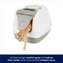 Frisco Flip Top Hooded Cat Litter Box, Gray, Large, 22-in -Frisco 155654 PT2. AC SS1800 V1675279640