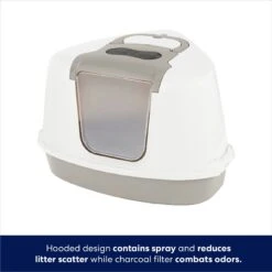 Frisco Flip Top Hooded Corner Cat Litter Box, Large, 21-in -Frisco 155656 PT3. AC SS1800 V1675279579