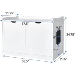 Frisco Decorative Bench Cat Litter Box Cover -Frisco 156788 PT3. AC SS1800 V1570480071