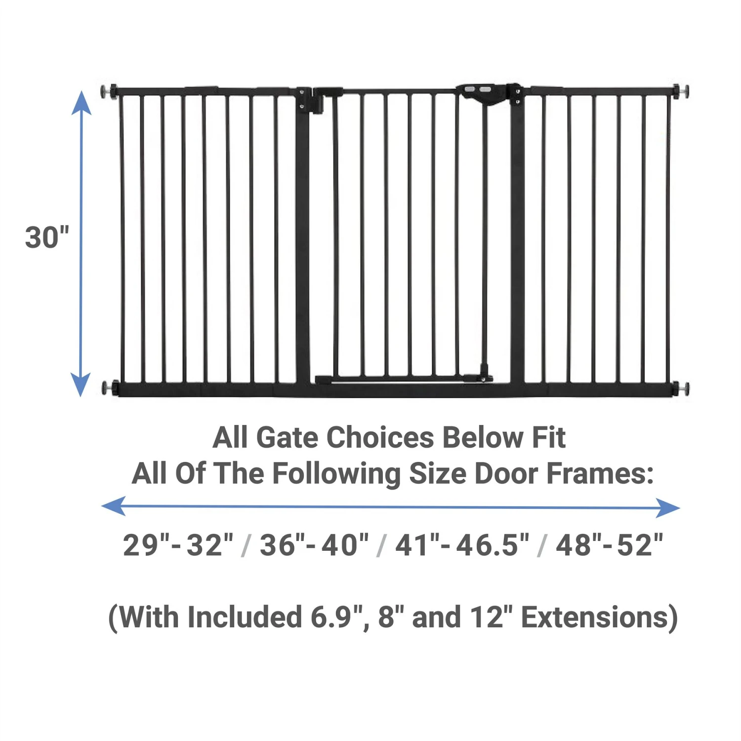 Frisco Steel Extra Wide Auto-Close Dog Gate 4 Frisco Steel Extra Wide Auto-Close Dog Gate - Image 2