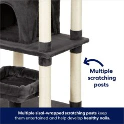 Frisco 66-in Cat Tree With Bed, Condo, Lounge Basket & Top Perch -Frisco 214381 PT4. AC SS1800 V1667229235