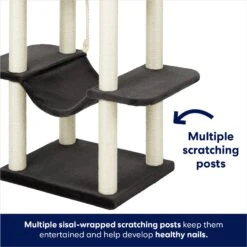 Frisco 73-in Cat Tree With Hammock, Condo, Lounge Basket, Top Perch & Bed -Frisco 214384 PT4. AC SS1800 V1667228721