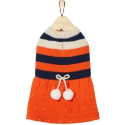 Frisco Pom Pom Bow Striped Dog & Cat Sweater Dress 12 Frisco Pom Pom Bow Striped Dog & Cat Sweater Dress -Frisco 223722 PT3. AC SS1800 V1599501054