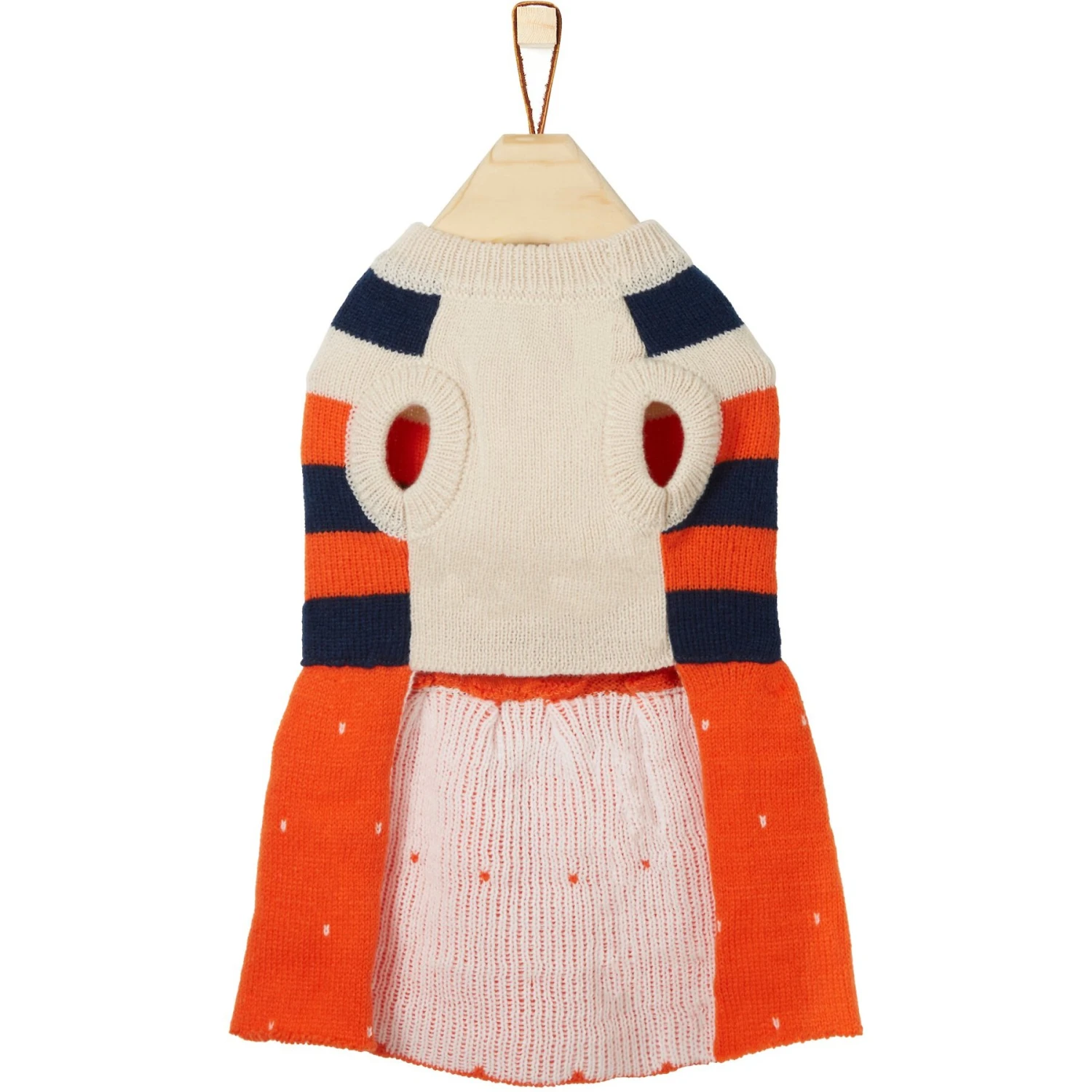 Frisco Pom Pom Bow Striped Dog & Cat Sweater Dress 7 Frisco Pom Pom Bow Striped Dog & Cat Sweater Dress - Image 5