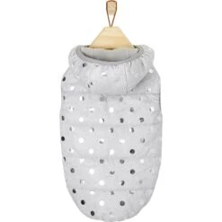 Frisco Mediumweight Silver Polka Dotted Insulated Dog & Cat Coat -Frisco 224017 PT3. AC SS1800 V1600728075