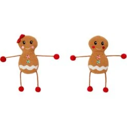Frisco Holiday Gingerbread Pals Plush Kicker Cat Toy With Catnip, 2 Count -Frisco 233303 PT3. AC SS1800 V1600708061