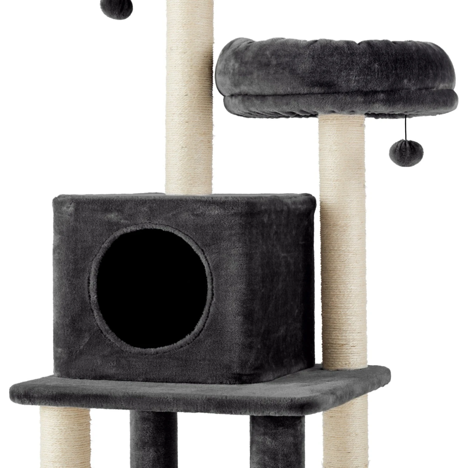 Frisco 55-in Faux Fur Cat Tree & Condo 7 Frisco 55-in Faux Fur Cat Tree & Condo - Image 5