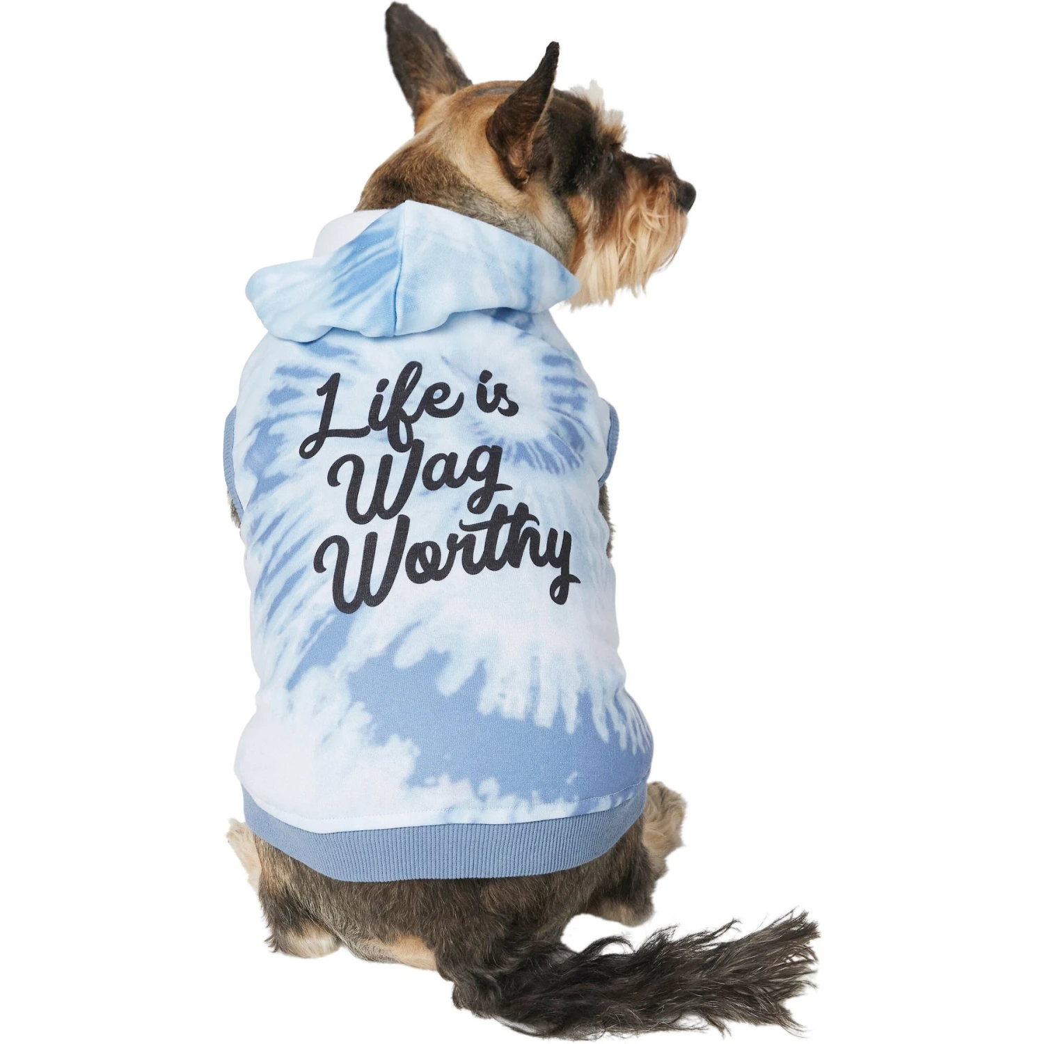 Frisco Life Is Wag Worthy Tiedye Print Dog & Cat Hoodie 2 Frisco Life Is Wag Worthy Tiedye Print Dog & Cat Hoodie