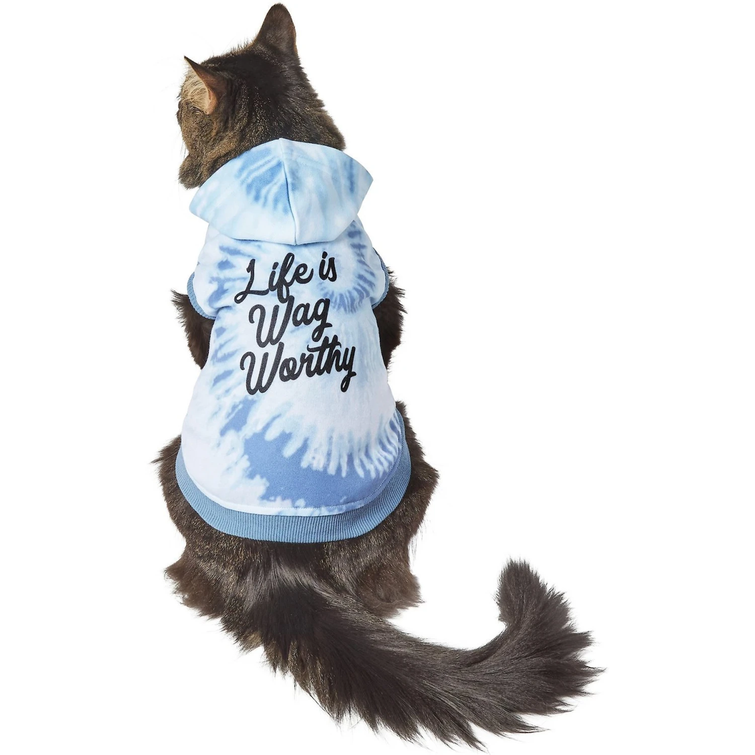 Frisco Life Is Wag Worthy Tiedye Print Dog & Cat Hoodie 4 Frisco Life Is Wag Worthy Tiedye Print Dog & Cat Hoodie - Image 3