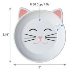 Frisco Cat Face Non-skid Ceramic Cat Dish -Frisco 256105 PT1. AC SS1800 V1616697059