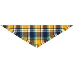 Frisco Blue/Yellow Plaid Dog & Cat Flannel Bandana -Frisco 267901 PT4. AC SS1800 V1637689929