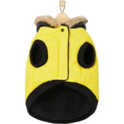 Frisco Heavyweight Anchorage Insulated Dog & Cat Parka, Yellow/Black -Frisco 268397 PT5. AC SS1800 V1628792864