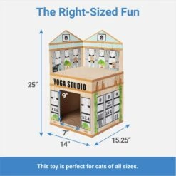 Frisco Yoga Studio Cardboard Cat House, 2-Story -Frisco 288965 PT1. AC SS1800 V1640722819