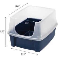 Frisco Plastic Litter Scooper With Caddy & IRIS USA Open Top Litter Box With Scatter Shield -Frisco 298166 PT5. AC SS1800 V1623196667
