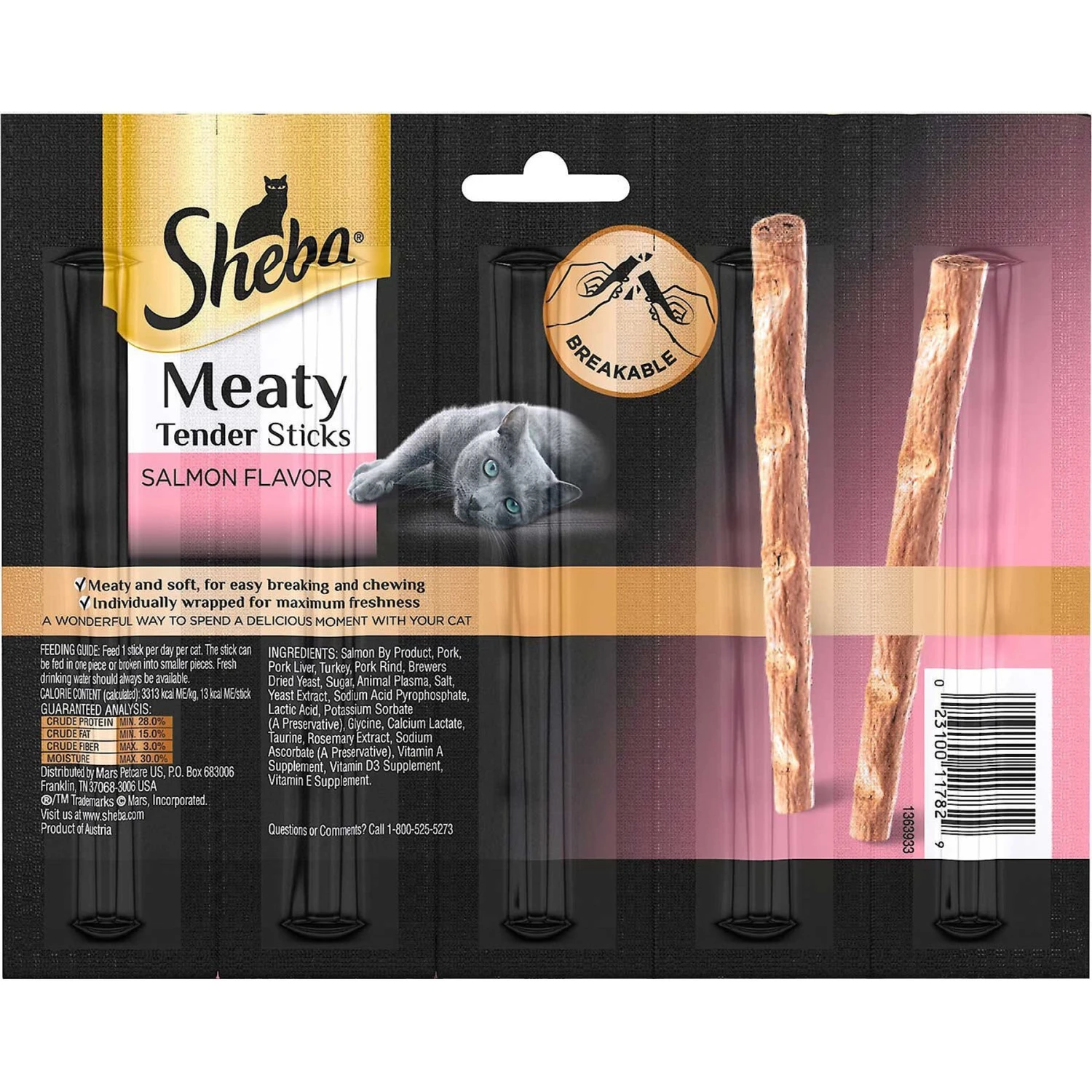 Sheba Meaty Tender Sticks Salmon Flavored Soft Adult Cat Treats & Frisco Plush, Teaser, Ball & Tunnel Variety Pack Cat Toy With Catnip 5 Sheba Meaty Tender Sticks Salmon Flavored Soft Adult Cat Treats & Frisco Plush, Teaser, Ball & Tunnel Variety Pack Cat Toy With Catnip - Image 3