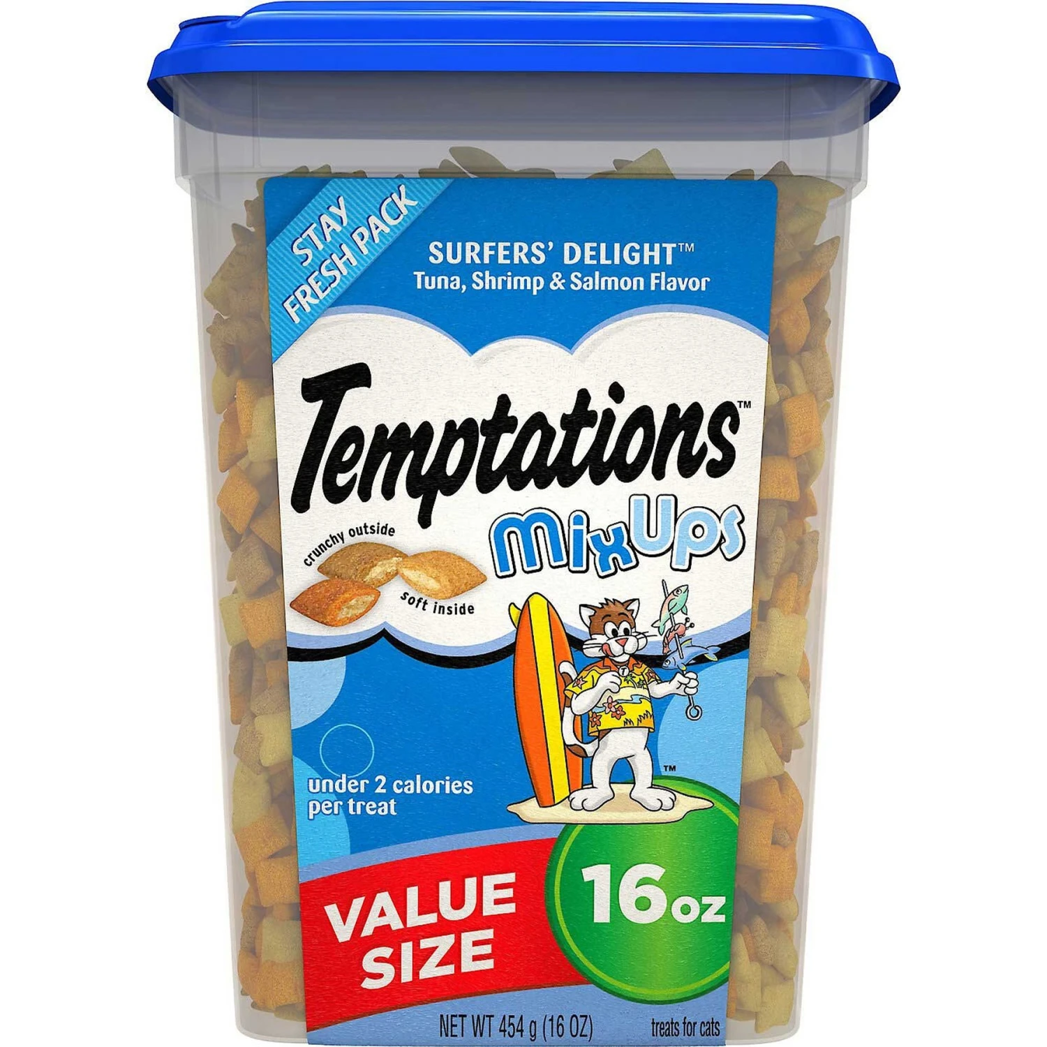 Temptations MixUps Surfers' Delight Flavor Soft & Crunchy Cat Treats & Frisco Colorful Springs Cat Toy 4 Temptations MixUps Surfers' Delight Flavor Soft & Crunchy Cat Treats & Frisco Colorful Springs Cat Toy - Image 2