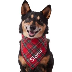 Frisco Tartan Plaid Embroidered Personalized Dog & Cat Bandana -Frisco 301157 PT6. AC SS1800 V1628536009