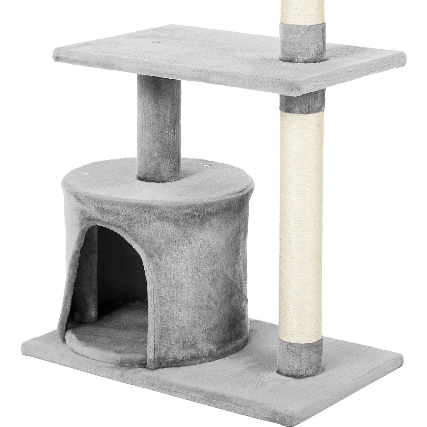 Frisco 61-in Faux Fur Cat Tree & Condo & Frisco 38-in Cat Tree With Condo, Top Perch & Toy 10 Frisco 61-in Faux Fur Cat Tree & Condo & Frisco 38-in Cat Tree With Condo, Top Perch & Toy - Image 8