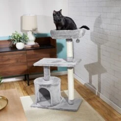 Frisco 61-in Faux Fur Cat Tree & Condo & Frisco 38-in Cat Tree With Condo, Top Perch & Toy 19 Frisco 61-in Faux Fur Cat Tree & Condo & Frisco 38-in Cat Tree With Condo, Top Perch & Toy -Frisco 318964 PT8. AC SS1800 V1630366879