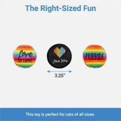 Frisco Pride Buttons Plush Cat Toy With Catnip, 3 Count -Frisco 331688 PT1. AC SS1800 V1649785011