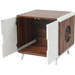 Frisco Mid-Century Modern Side Table Cat Litter Box Cover -Frisco 334645 PT1. AC SS1800 V1657656875