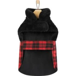 Frisco Mediumweight Plaid Faux Fur Dog & Cat Jacket -Frisco 353847 PT5. AC SS1800 V1661259569