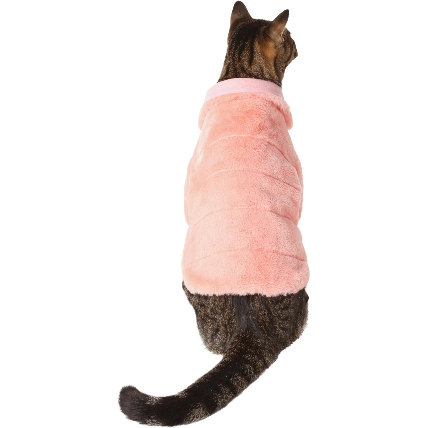 Frisco Lightweight Faux Fur Pink Puffer Dog & Cat Coat 3 Frisco Lightweight Faux Fur Pink Puffer Dog & Cat Coat
