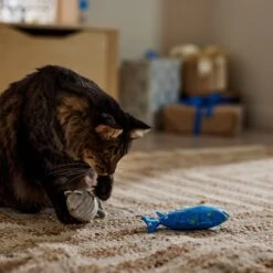 Frisco Hanukkah "Happy Pawnukkah" Fish Plush Cat Toy With Catnip, 2 Count -Frisco 360877 PT3. AC SS1800 V1661874179