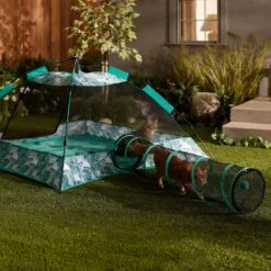 Frisco Mesh Outdoor Pop-up Cat Playpen Tent & Tunnel -Frisco 371209 PT6. AC SS1800 V1663094504