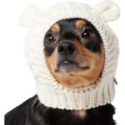 Frisco Polar Bear Sweater Knit Dog & Cat Hat -Frisco 745742 PT2. AC SS1800 V1694793756