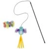 Frisco Colorful Springs Cat Toy & Frisco Bird With Feathers Teaser Wand Cat Toy With Catnip