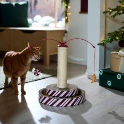 Frisco Holiday Santa Hat & Mistletoe Cat Tracks Cat Toy & Frisco Holiday Gingerbread Interactive Cat Scratcher Cat Toy With Catnip -Frisco 986246 PT8. AC SS1800 V1698257737