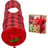 Frisco Holiday Buffalo Plaid Foldable Play Tunnel Cat Toy With Catnip & Frisco Holiday Festive Red Variety Pack Gift Box Cat Toy With Catnip, 14 Count -Frisco 986262 MAIN. AC SS1800 V1698258404